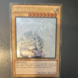 Yu-Gi-Oh! Blue-Eyes White Dragon GLD5-EN001 Ghost/Gold Rare Ltd Ed - Image 1