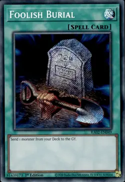 Foolish Burial - Secret Rare 1st Edition RA02-EN049 - NM - YuGiOh - Image 1