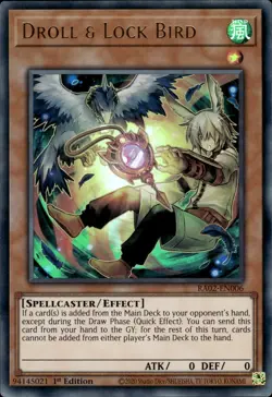 Droll & Lock Bird (Alt Art) - Ultra Rare 1st Edition RA02-EN006 - NM - YuGiOh - Image 1