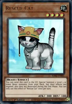 Rescue Cat - Ultra Rare 1st Edition RA02-EN001 - NM - YuGiOh - Image 1