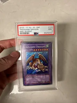 Yugioh! PSA 9 2010 Thousand Dragon MRD-143 Secret Rare REPRINT - Image 1
