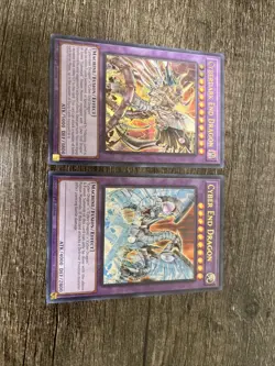 Yugioh Cyber End Dragon Cyberdark End Dragon Misprint Set SDCS-EN041 EN044 - Image 1