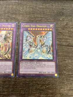 Yugioh Cyber End Dragon Cyberdark End Dragon Misprint Set SDCS-EN041 EN044 - Image 3