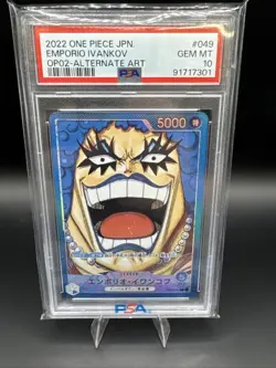 One Piece Emporio Ivankov Alt Art Japanese Paramount War OP02-049 TCG PSA - Image 1