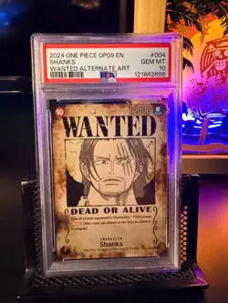 One Piece Shanks Wanted OP09-004 Emperors in the New World PSA 10 - Image 1