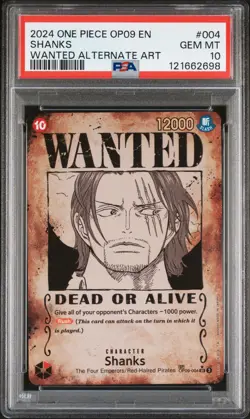 One Piece Shanks Wanted OP09-004 Emperors in the New World PSA 10 - Image 2