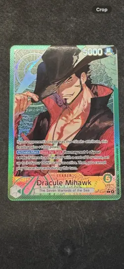 ONE PIECE The Azure Sea's Seven DRACULE MIHAWK LEADER ALT ART OP14-020 ENGLISH - Image 2