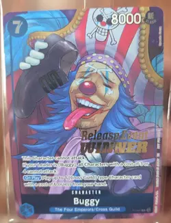 One Piece Card Game Pre Release Winner Buggy P-084 Sealed Foil Op10 - Image 1