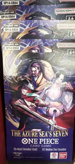 One Piece TCG The Azure Sea’s Seven OP-14 Sleeved Booster Pack Sealed! - Image 1