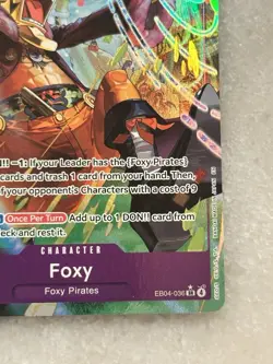 Foxy Alt Art EB04-036 OP14 Azure Sea Seven - One Piece TCG ENGLISH OP14 - Image 4