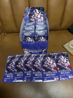 One Piece TCG The Azure Sea’s Seven Double Pack & Sleeved Booster Packs. Lot x12 - Image 1