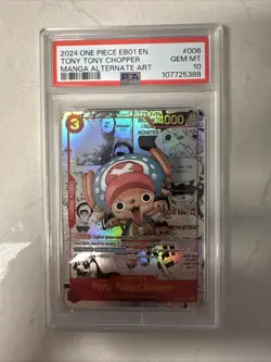 ONE PIECE CCG - EB01 #006 TONY TONY CHOPPER MANGA ALT ART PSA 10 - Image 1