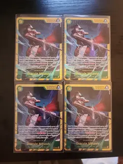 One Piece TCG 4x Dracule Mihawk SEC OP-14 119 PLAYSET ENGLISH - Image 1