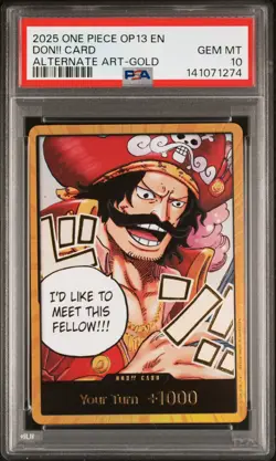 2025 ONE PIECE OP13-CARRYING ON HIS WILL DON!! CARD ALTERNATE ART-GOLD - Image 1