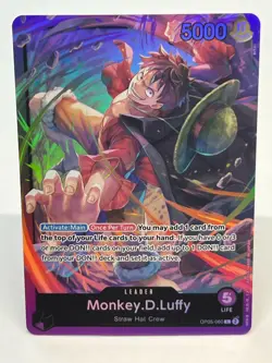 Monkey.D.Luffy ST18 OP05-060 Leader PURPLE Starter Deck Foil - Image 1