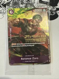 Roronoa Zoro OP-06 Pre-Release Winner Promo SEALED P-045 One Piece Card English - Image 1