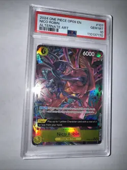 2024 One Piece #107 Nico Robin PSA 10 Alternate Alt Art OP09-107 Emperors World - Image 1