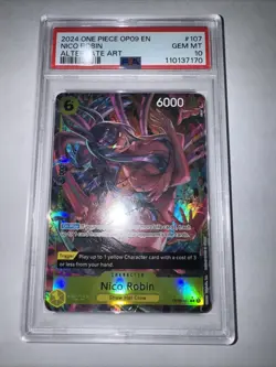2024 One Piece #107 Nico Robin PSA 10 Alternate Alt Art OP09-107 Emperors World - Image 2