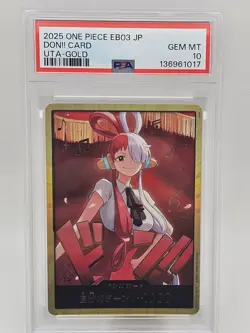 2025 One Piece JP EB03 Uta Gold Don!! PSA 10 - Image 1