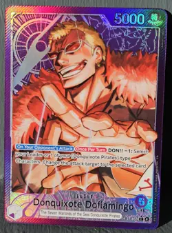 One Piece TCG English OP14-060 Donquixote Doflamingo Leader Alt Art Parallel - Image 1