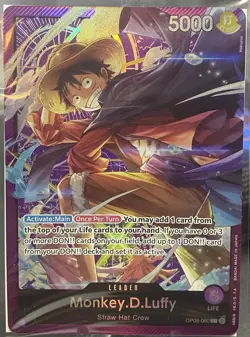 One Piece CCG - Monkey D Luffy OP05-060 Foil Leader Promo Card Sound Loader - Image 1