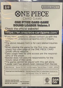 One Piece CCG - Monkey D Luffy OP05-060 Foil Leader Promo Card Sound Loader - Image 2