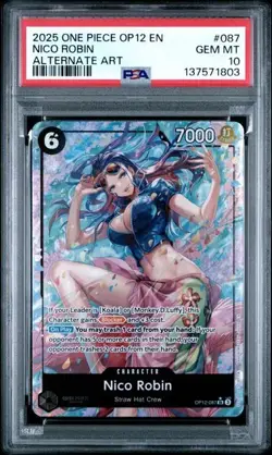 One Piece 2025 Op 12 English Nico Robin Alt Art PSA 10 - Image 1