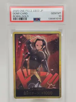 2025 One Piece JP EB03 Nico Robin Gold Don!! PSA 10 - Image 1