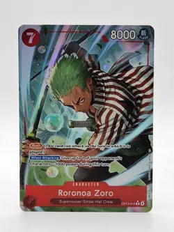 In Hand! English Roronoa Zoro Alt Art OP14-015 R The Azure Sea's Seven One Piece - Image 1