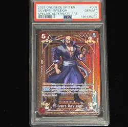 2025 One Piece OP11 EN Special Alternate Art #005 Silvers Rayleigh PSA 10 - Image 1