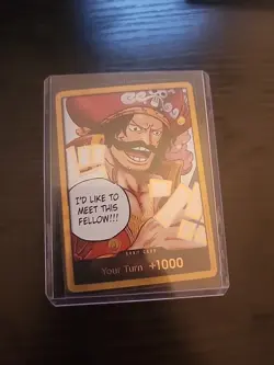 One Piece TCG Gol.D.Roger GOLD DON!! Card (OP-13) English NM - Image 1