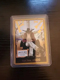 One Piece Tcg Dracule Mihawk OP14 Gold Don!! Azure Sea's Seven English NM - Image 1