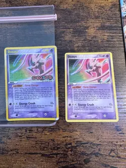 Pokemon Deoxys (Attack Forme) 17/107 Holo Stamp & Non Holo Rare Deoxys Card Lot - Image 1