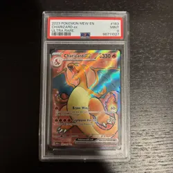 2023 Pokemon TCG Charizard EX Ultra Rare Holo Card PSA 9 Mint 183/165 - Image 1