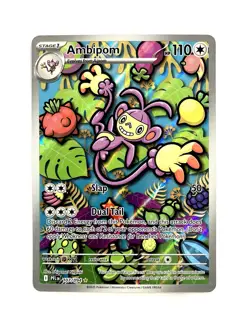 Ambipom 107/094 Phantasmal Flames Illustration Rare Holo Pokemon TCG Card NM - Image 1