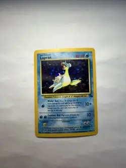 Pokemon TCG Lapras Fossil Holo Unlimited Rare Card 10/62 Vintage - Image 1