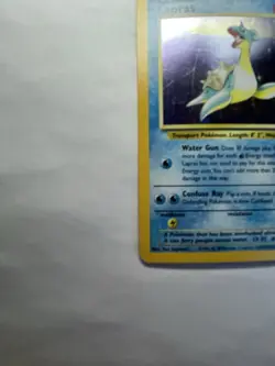 Pokemon TCG Lapras Fossil Holo Unlimited Rare Card 10/62 Vintage - Image 4