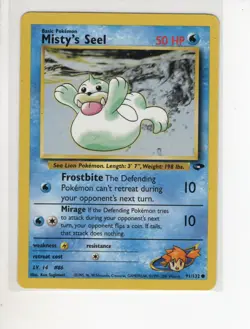 MISTY'S SEEL GYM CHALLENGE SET POKEMON CARD 91/132 LP - Image 1
