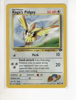 KOGA'S PIDGEY GYM CHALLENGE SET POKEMON CARD 80/132 LP - Image 1