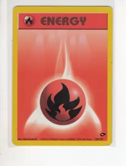 FIRE ENERGY GYM CHALLENGE SET POKEMON CARD 128/132 MP - Image 1
