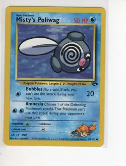 MISTY'S POLIWAG GYM CHALLENGE SET POKEMON CARD 89/132 LP - Image 1