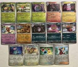 Pokemon TCG 14 Card Destined Rivals Reverse Holo Lot No Duplicates Houndoom +++ - Image 1