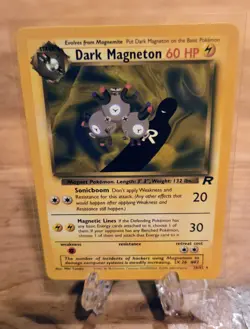 Dark Magneton 28/82 TCG Team Rocket WOTC Non Holo Rare Card NM - Image 3