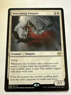 MTG Welcoming Vampire FOIL Innistrad: Crimson Vow 046/277 NM/M - Image 1