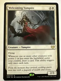 MTG Welcoming Vampire FOIL Innistrad: Crimson Vow 046/277 NM/M - Image 2