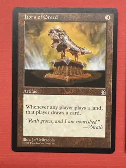 MTG Stronghold - Horn Of Greed - NM - Image 1