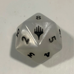 Final Fantasy Life Counter - Oversized White Spindown D20 Dice - MTG Magic - Image 2