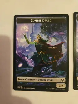 x2 Zombie Druid / Treasure TTDM Tarkir Dragonstorm MTG 10-16 TOKEN M/NM - Image 2