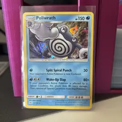 Pokemon 2017 Sun and Moon Base Set Holo Rare #32/149 POLIWRATH - Image 1