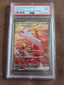 Pokemon Latias EX TCG Surging Sparks 239/191 Special Illustration Rare PSA 9 - Image 1